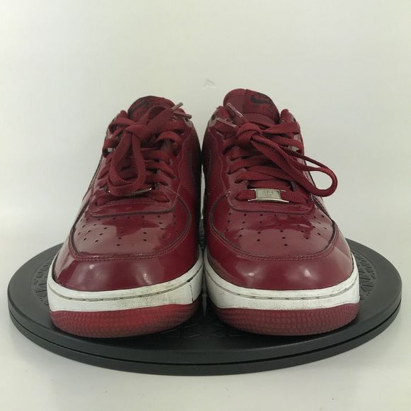 Nike Air Force 1 Crimson Red Patent Leather 315122-601 Men's Size 9.5 - Picture 2 of 12